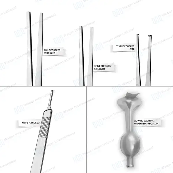 9 Custom Surgical Instruments Sets for Vaginal, D&C, Laparotomy, Delivery Set - surgical instruments manufactured by Waqar International, Sialkot - view 4