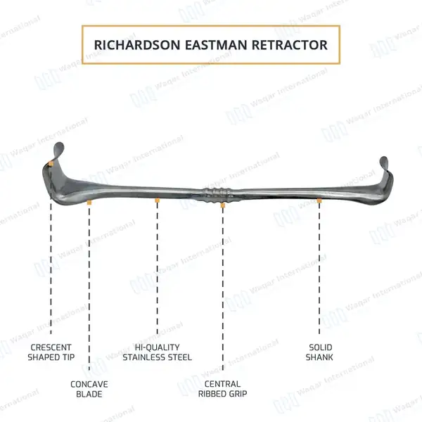 Richardson-Eastman Retractor 10″ Double Ended Small - surgical instruments manufactured by Waqar International, Sialkot - view 3