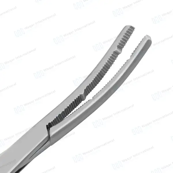 Heaney Hysterectomy Forceps 8.25″ Double Tooth Curved Jaws - surgical instruments manufactured by Waqar International, Sialkot - view 2