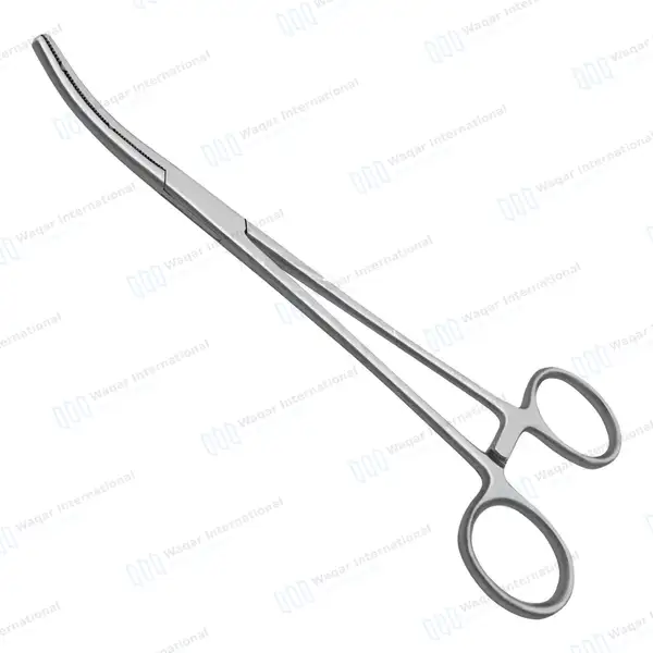 Heaney Hysterectomy Forceps 8.25″ Double Tooth Curved Jaws - surgical instruments manufactured by Waqar International, Sialkot - view 7