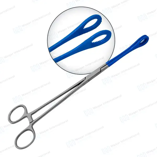 4 Pcs Blue Coated Gynecology Forceps Electrosurgical Instruments Set - surgical instruments manufactured by Waqar International, Sialkot - view 9