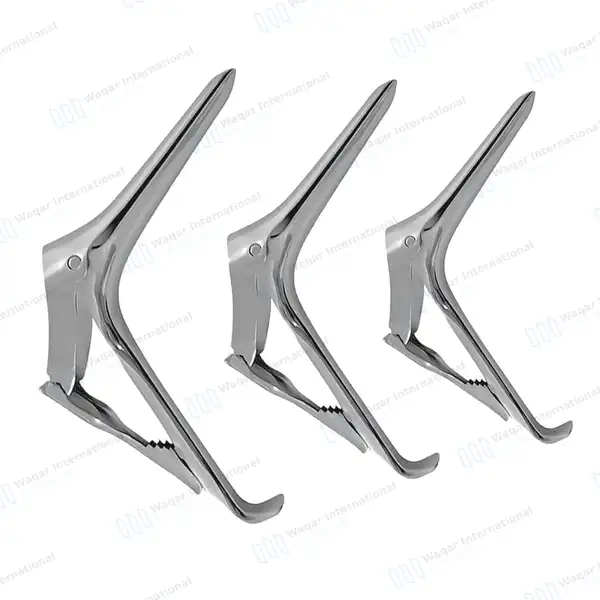 3 Pcs Semm Vaginal Speculum Set Small, Medium & Large - surgical instruments manufactured by Waqar International, Sialkot - view 5