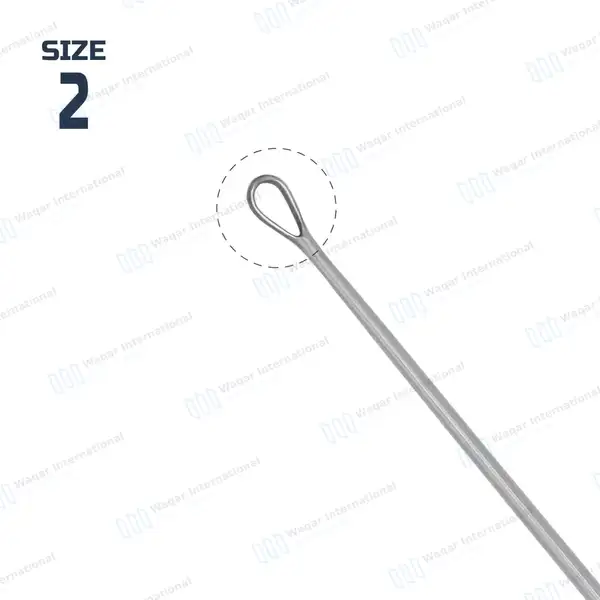 Thomas Uterine Curette 11″ (27.9cm) Blunt Blade Size #2 - surgical instruments manufactured by Waqar International, Sialkot - view 2