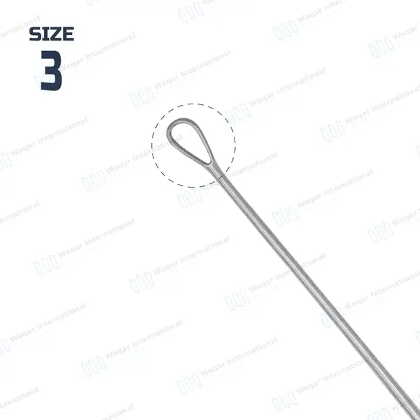 Thomas Uterine Curette 11″ (27.9cm) Blunt Blade Size #3 - surgical instruments manufactured by Waqar International, Sialkot - view 2
