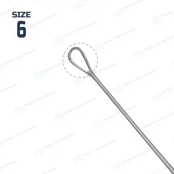 Thomas Uterine Curette 11″ (27.9cm) Blunt Blade Size #6 - surgical instruments manufactured by Waqar International, Sialkot - view 2