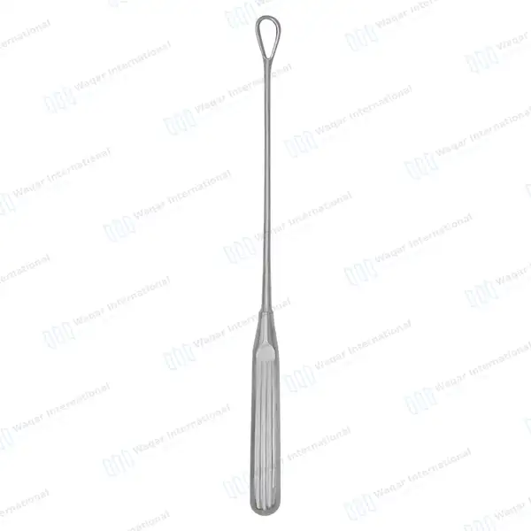 Thomas Uterine Curette 11″ (27.9cm) Blunt Blade Size #6 - surgical instruments manufactured by Waqar International, Sialkot - view 5