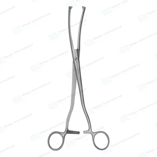 Museux Tenaculum Forcep 6mm Wide 2×2 Teeth 9.5″ Curved - surgical instruments manufactured by Waqar International, Sialkot - view 7