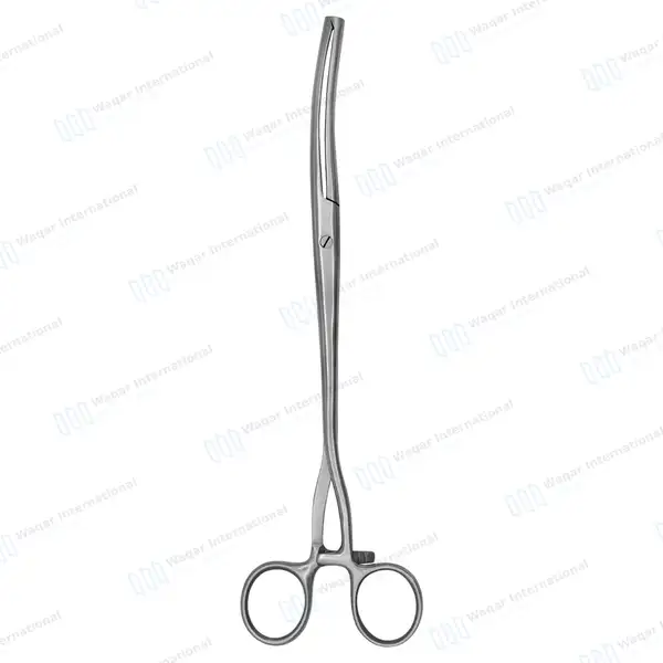 Museux Tenaculum Forcep 6mm Wide 2×2 Teeth 9.5″ Curved - surgical instruments manufactured by Waqar International, Sialkot - view 8