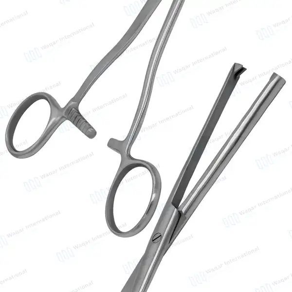 Museux Tenaculum Forceps 6mm Wide 2×2 Teeth 9.5″ Straight - surgical instruments manufactured by Waqar International, Sialkot - view 6