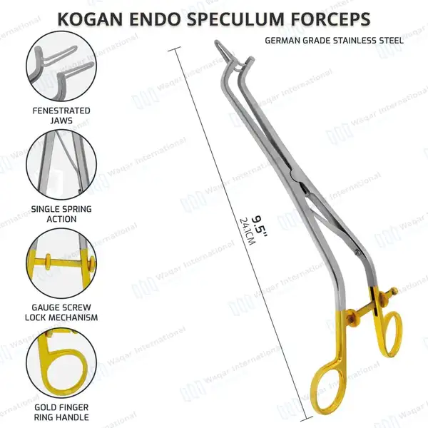 4 Pcs Gynecology Forceps Instruments Set - surgical instruments manufactured by Waqar International, Sialkot - view 4