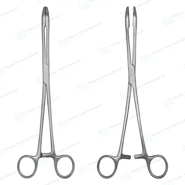 Maier Uterine Polypus Dressing Forceps 10″ Serrated 5X30mm Straight Jaws - surgical instruments manufactured by Waqar International, Sialkot - view 7
