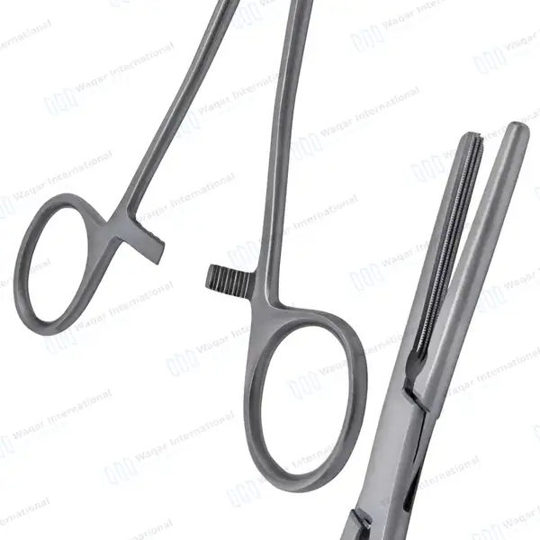 Wertheim Atraumatic Parametrium Clamp 10″ Straight 2×3 Teeth Jaws - surgical instruments manufactured by Waqar International, Sialkot - view 6