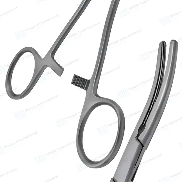 Wertheim Atraumatic Parametrium Clamp 9.75″ Curved 2×3 Teeth Jaws - surgical instruments manufactured by Waqar International, Sialkot - view 5