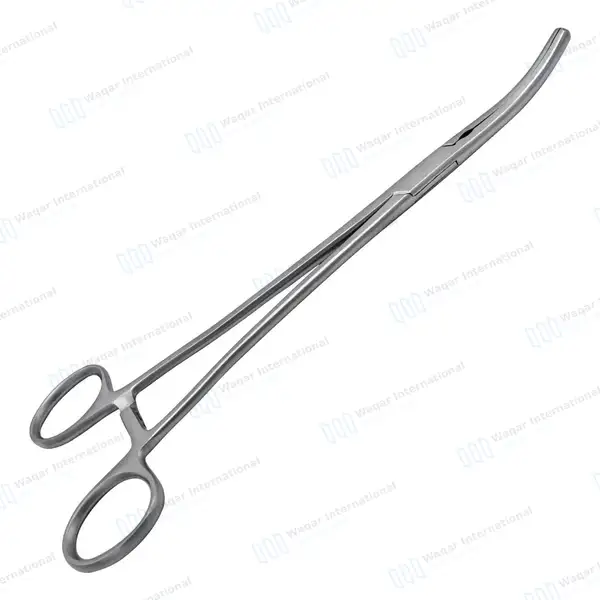 Wertheim Atraumatic Parametrium Clamp 9.75″ Curved 2×3 Teeth Jaws - surgical instruments manufactured by Waqar International, Sialkot - view 7