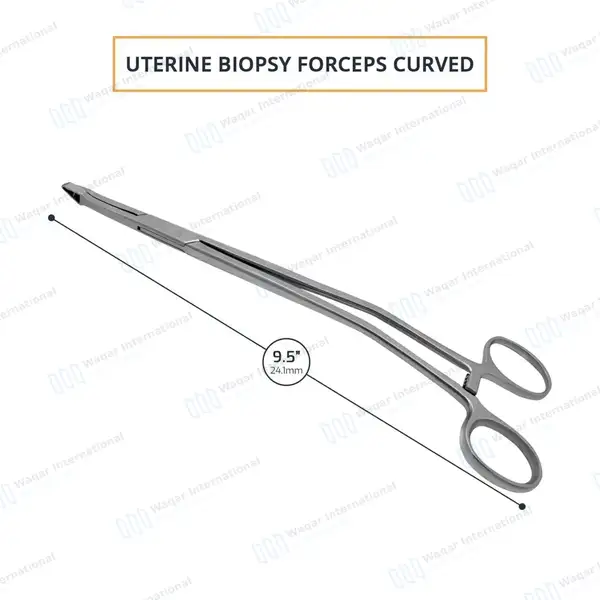 Thomas Gaylor Uterine Biopsy Punch 9.5″ Triangular Bite with Angled Shank - surgical instruments manufactured by Waqar International, Sialkot - view 3