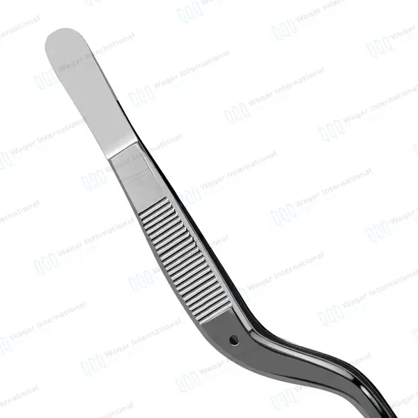 Lucae Ear Forceps 5.5″ Bayonet Shape with Serrated Tips - surgical instruments manufactured by Waqar International, Sialkot - view 7