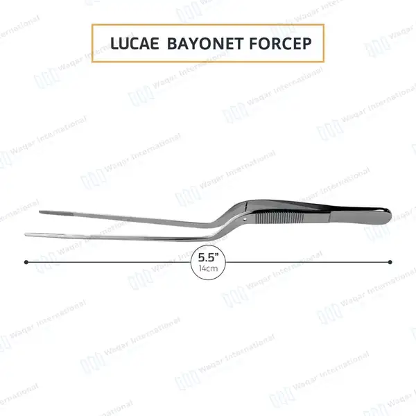 12 Pcs Lucae Ear Forceps 5.5″ Bayonet Shape with Serrated Tips - surgical instruments manufactured by Waqar International, Sialkot - view 3