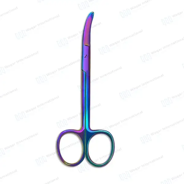Northbent Stitch Scissor 4.5″ Rainbow Color Coated - surgical instruments manufactured by Waqar International, Sialkot - view 8