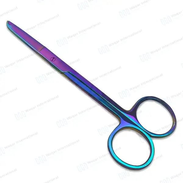 12 Pcs Rainbow Littauer Spencer Stitch Scissors 4.5″ - surgical instruments manufactured by Waqar International, Sialkot - view 8