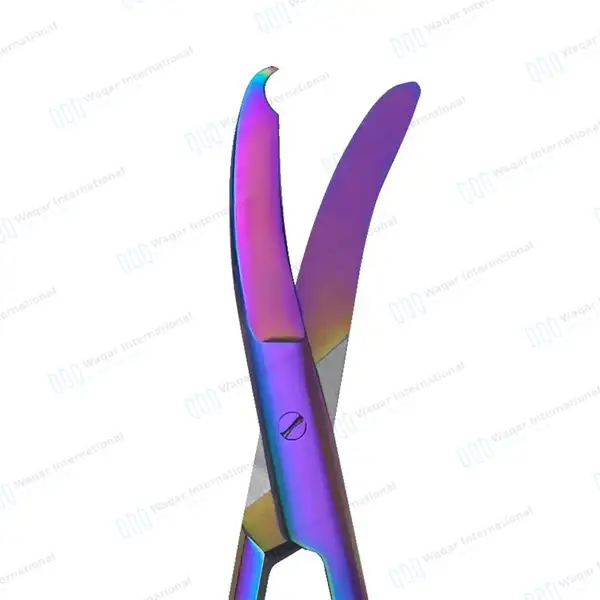 6 Northbent Stitch Scissors 4.5″ Rainbow Color Coated - surgical instruments manufactured by Waqar International, Sialkot - view 4