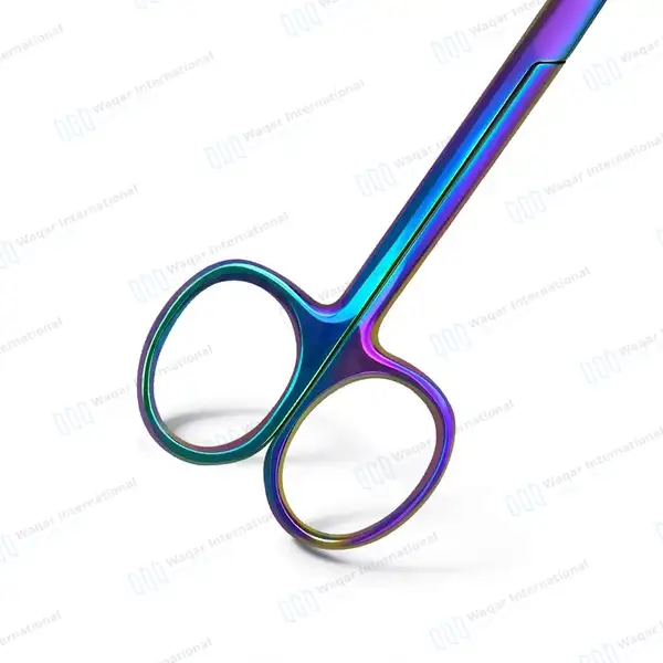 6 Northbent Stitch Scissors 4.5″ Rainbow Color Coated - surgical instruments manufactured by Waqar International, Sialkot - view 6
