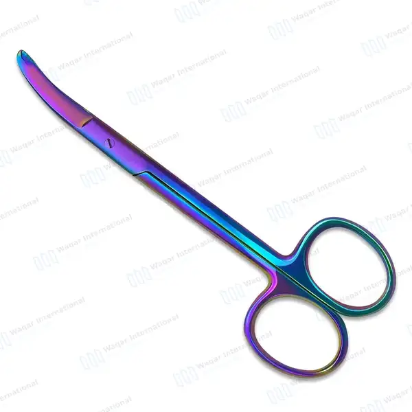 12 Northbent Stitch Scissors 4.5″ Rainbow Color Coated - surgical instruments manufactured by Waqar International, Sialkot - view 8