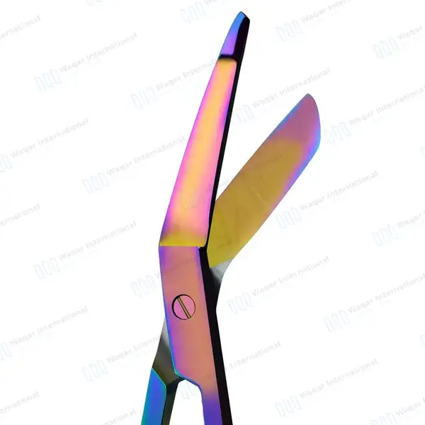 3 Pcs Hemostats Forceps & Bandage Scissor Set 5.5″ – Rainbow Color - surgical instruments manufactured by Waqar International, Sialkot - view 4