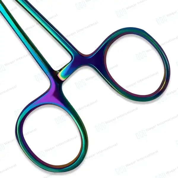 3 Pcs Hemostats Forceps & Bandage Scissor Set 5.5″ – Rainbow Color - surgical instruments manufactured by Waqar International, Sialkot - view 7
