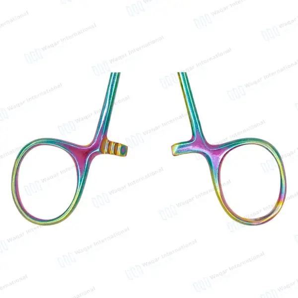 Multi Rainbow Mosquito Forceps 5″ Straight - surgical instruments manufactured by Waqar International, Sialkot - view 5