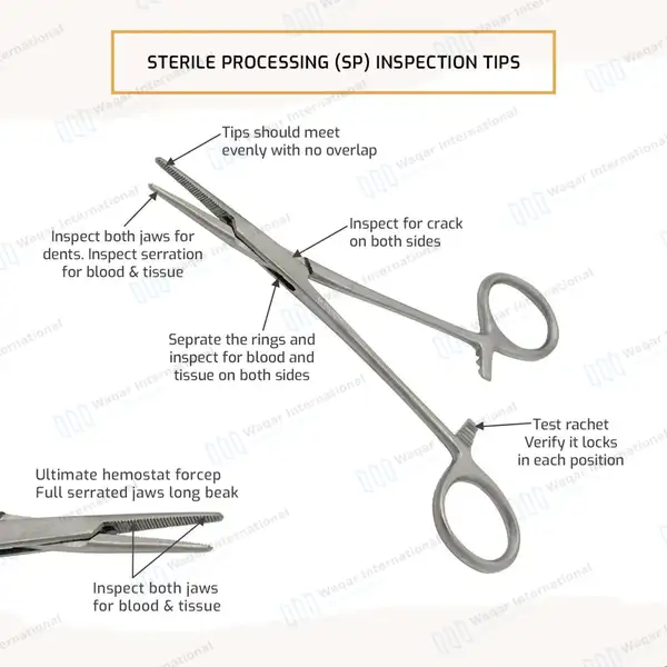 10 Pcs Mosquito Hemostat Forceps 5″ Straight & Curved - surgical instruments manufactured by Waqar International, Sialkot - view 3
