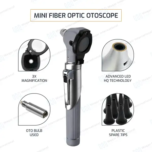 13 Pcs Fiber Optic Mini Otoscope Set – Gray - surgical instruments manufactured by Waqar International, Sialkot - view 6