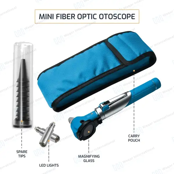 13 Pcs Mini Fiber Optic Otoscope Set – Sea Breeze - surgical instruments manufactured by Waqar International, Sialkot - view 4
