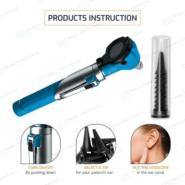 13 Pcs Mini Fiber Optic Otoscope Set – Sea Breeze - surgical instruments manufactured by Waqar International, Sialkot - view 5