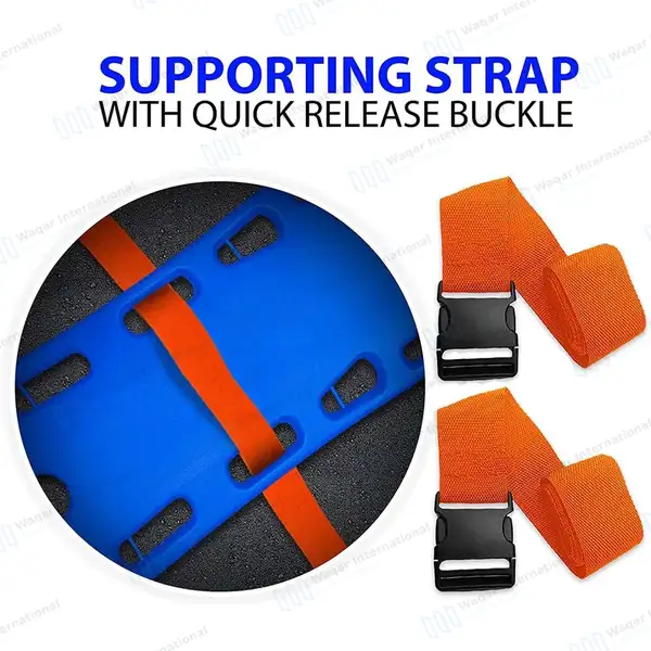 Blue EMT Backboard Spine Board Stretcher Immobilization Kit – Free Trauma Bag - surgical instruments manufactured by Waqar International, Sialkot - view 3