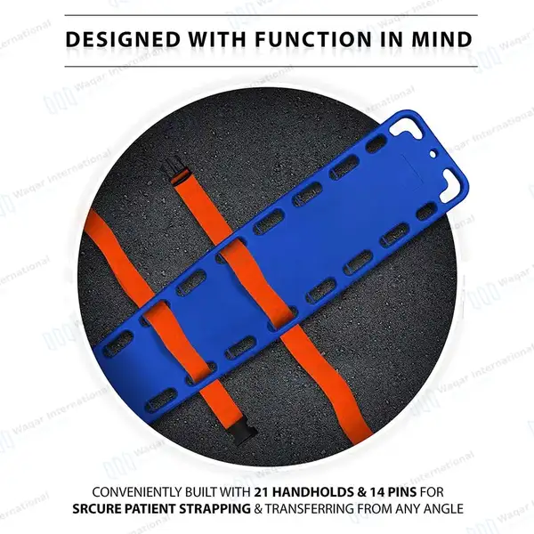 Spine Board Stretcher Backboard Immobilization – Blue - surgical instruments manufactured by Waqar International, Sialkot - view 3