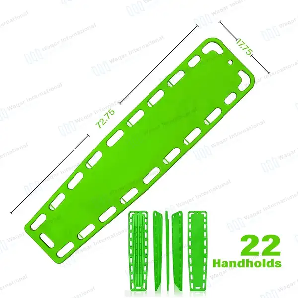 Spine Board Stretcher Backboard Immobilization – Green - surgical instruments manufactured by Waqar International, Sialkot - view 3