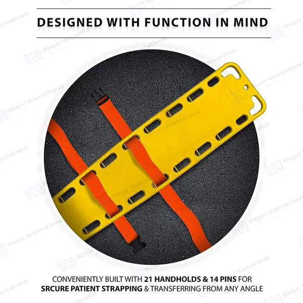 Spine Board Stretcher Backboard Immobilization – Yellow - surgical instruments manufactured by Waqar International, Sialkot - view 6