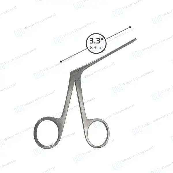 Micro Alligator Forceps 3.3″ Serrated Jaws - surgical instruments manufactured by Waqar International, Sialkot - view 3