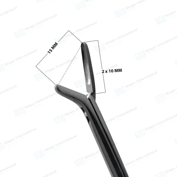 Ferris Smith Cup Rongeurs 7″ Neurosurgical 2x10mm Curved Down - surgical instruments manufactured by Waqar International, Sialkot - view 2