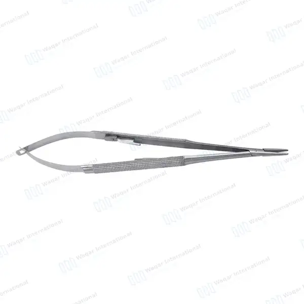 Castroviejo Needle Holder 7″ Straight Smooth Tip with Lock - surgical instruments manufactured by Waqar International, Sialkot - view 6