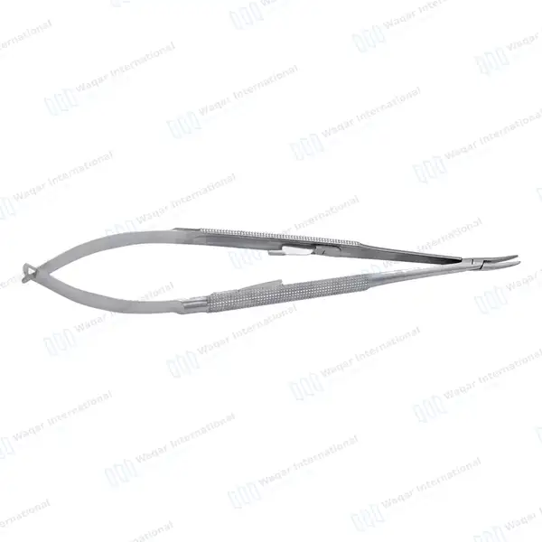 Castroviejo Micro Needle Holder 5″ Curved Smooth Tip with Lock - surgical instruments manufactured by Waqar International, Sialkot - view 6