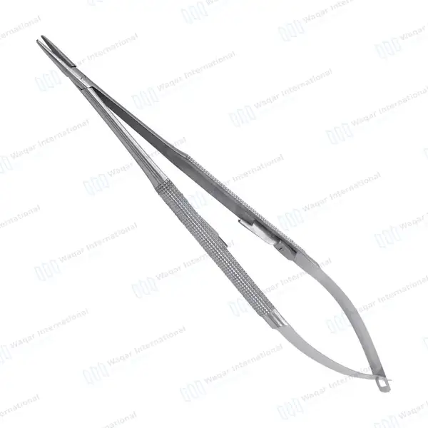 2 Castroviejo Needle Holder 7″ Straight & Curved Smooth Tip - surgical instruments manufactured by Waqar International, Sialkot - view 8