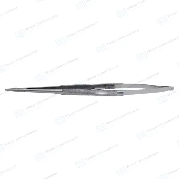 Castroviejo Needle Holder 5.5″ Straight Serrated Tip with Lock - surgical instruments manufactured by Waqar International, Sialkot - view 7