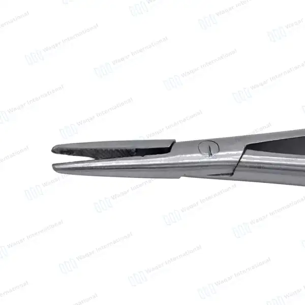 Castroviejo Needle Holder 7″ Straight Serrated Tip with Lock - surgical instruments manufactured by Waqar International, Sialkot - view 2