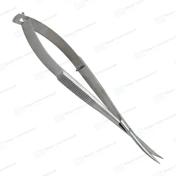 Castroviejo Micro Scissor 4.5″ Curved - surgical instruments manufactured by Waqar International, Sialkot - view 8
