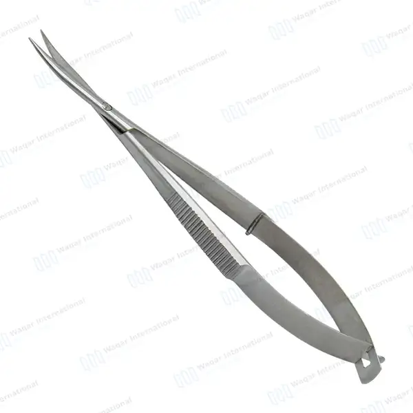 Castroviejo Scissors 7.5″ Curved - surgical instruments manufactured by Waqar International, Sialkot - view 2