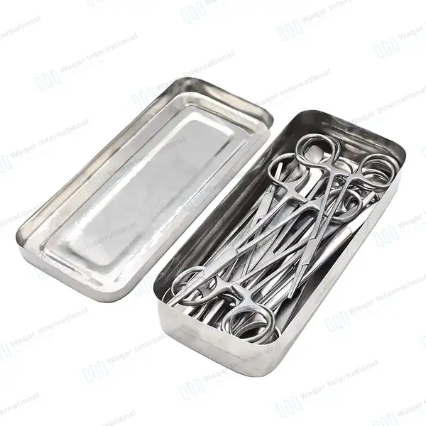 13 Pcs T/C Basic Minor Surgery Kit with Stainless Steel Box - surgical instruments manufactured by Waqar International, Sialkot - view 3