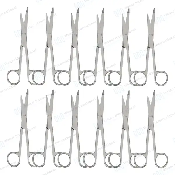 12 Knowles Bandage Scissors 5.5″ Straight - surgical instruments manufactured by Waqar International, Sialkot - view 2