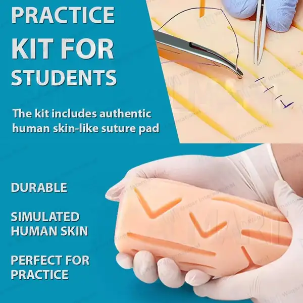 20 Pcs Medical Skin Suture Practice Silicone Pad Set - surgical instruments manufactured by Waqar International, Sialkot - view 5