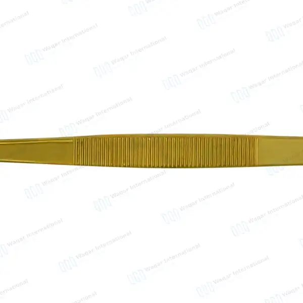 Kitchen Cooking Tongs 10″ Straight Tip BBQ Grill Tweezers – Gold - surgical instruments manufactured by Waqar International, Sialkot - view 5